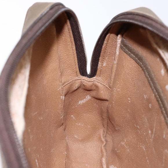 GUCCI GG Plus Supreme Clutch Bag PVC Beige Auth ep10321