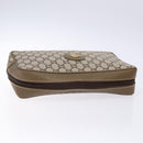 GUCCI GG Plus Supreme Clutch Bag PVC Beige Auth ep10321-6