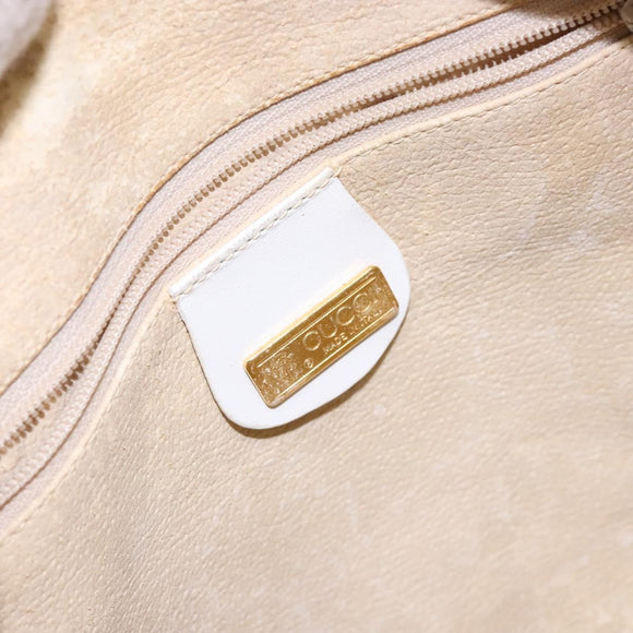 GUCCI Micro GG Supreme Shoulder Bag PVC White Gold 007 115 4916 Auth ep10339