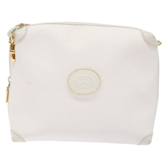 GUCCI Micro GG Supreme Shoulder Bag PVC White Gold 007 115 4916 Auth ep10339