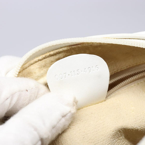 GUCCI Micro GG Supreme Shoulder Bag PVC White Gold 007 115 4916 Auth ep10339