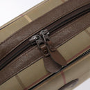 Burberrys Nova Check Hand Bag Canvas Beige Gold Auth ep10345-14