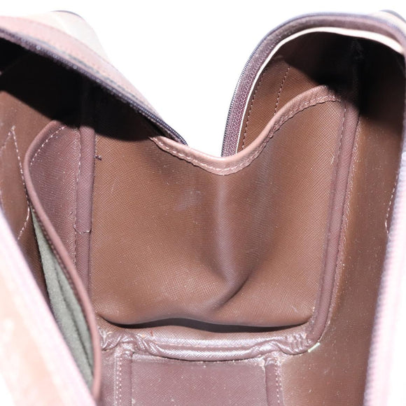 Burberrys Nova Check Hand Bag Canvas Beige Gold Auth ep10345