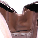 Burberrys Nova Check Hand Bag Canvas Beige Gold Auth ep10345-18