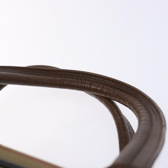 Burberrys Nova Check Hand Bag Canvas Beige Gold Auth ep10345