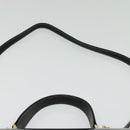 Burberrys Hand Bag Leather 2way Black Gold Auth ep10348-14