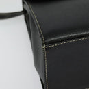 Burberrys Hand Bag Leather 2way Black Gold Auth ep10348-10