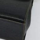 Burberrys Hand Bag Leather 2way Black Gold Auth ep10348-15