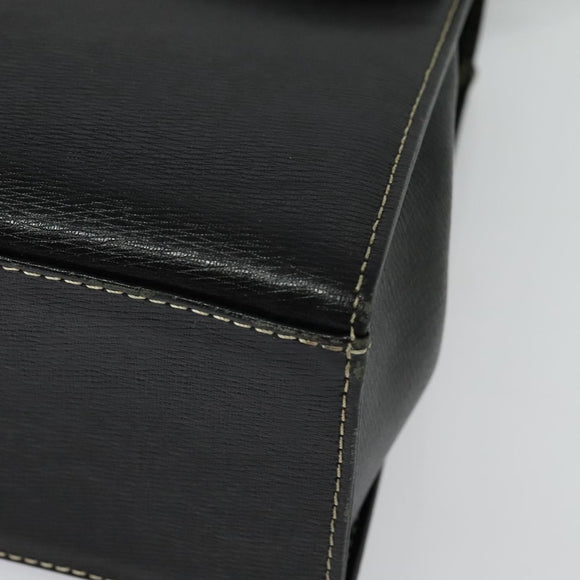 Burberrys Hand Bag Leather 2way Black Gold Auth ep10348