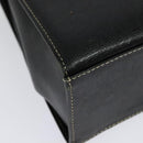 Burberrys Hand Bag Leather 2way Black Gold Auth ep10348-16