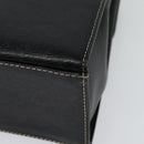 Burberrys Hand Bag Leather 2way Black Gold Auth ep10348-17