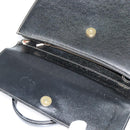 Burberrys Hand Bag Leather 2way Black Gold Auth ep10348-11