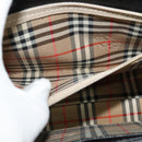 Burberrys Hand Bag Leather 2way Black Gold Auth ep10348-21