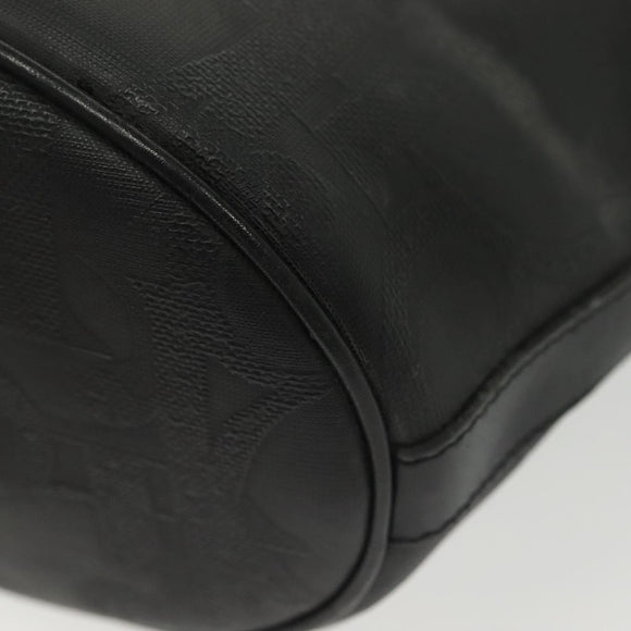 Christian Dior Trotter Canvas Shoulder Bag Black Gold Auth ep10350