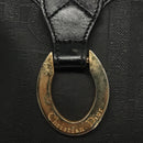 Christian Dior Trotter Canvas Shoulder Bag Black Gold Auth ep10350-9