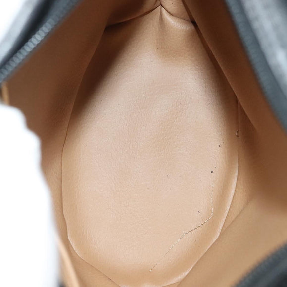 Christian Dior Trotter Canvas Shoulder Bag Black Gold Auth ep10350