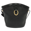 Christian Dior Trotter Canvas Shoulder Bag Black Gold Auth ep10350-13