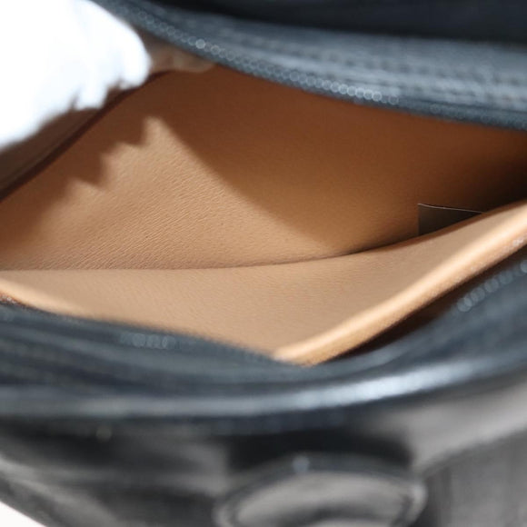 Christian Dior Trotter Canvas Shoulder Bag Black Gold Auth ep10350