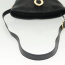 Christian Dior Trotter Canvas Shoulder Bag Black Gold Auth ep10350-7