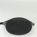 Christian Dior Trotter Canvas Shoulder Bag Black Gold Auth ep10350-5