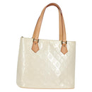 LOUIS VUITTON Monogram Vernis Houston Hand Bag Perle M91342 LV Auth ep10355A-1