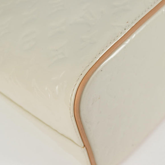 LOUIS VUITTON Monogram Vernis Houston Hand Bag Perle M91342 LV Auth ep10355A