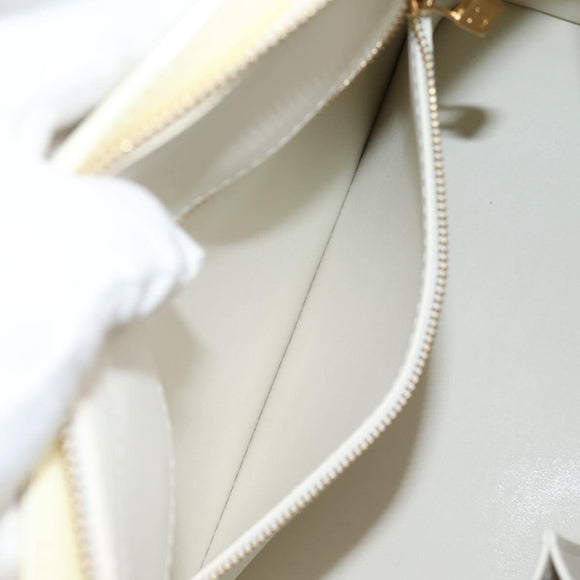 LOUIS VUITTON Monogram Vernis Houston Hand Bag Perle M91342 LV Auth ep10355A