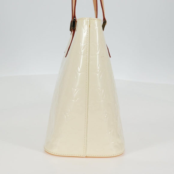 LOUIS VUITTON Monogram Vernis Houston Hand Bag Perle M91342 LV Auth ep10355A