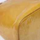 LOUIS VUITTON Monogram Vernis Houston Hand Bag Beige M91004 LV Auth ep10359-14