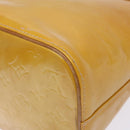 LOUIS VUITTON Monogram Vernis Houston Hand Bag Beige M91004 LV Auth ep10359-15