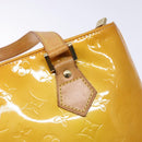 LOUIS VUITTON Monogram Vernis Houston Hand Bag Beige M91004 LV Auth ep10359-17