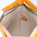 LOUIS VUITTON Monogram Vernis Houston Hand Bag Beige M91004 LV Auth ep10359-20