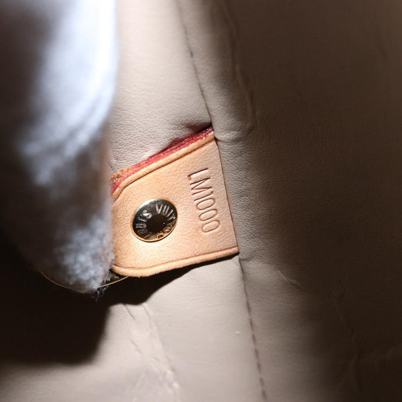 LOUIS VUITTON Monogram Vernis Houston Hand Bag Beige M91004 LV Auth ep10359