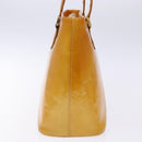 LOUIS VUITTON Monogram Vernis Houston Hand Bag Beige M91004 LV Auth ep10359-3