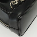 GUCCI Bamboo Body Bag Patent leather Black Silver 003 3444 0127 Auth ep10361-9