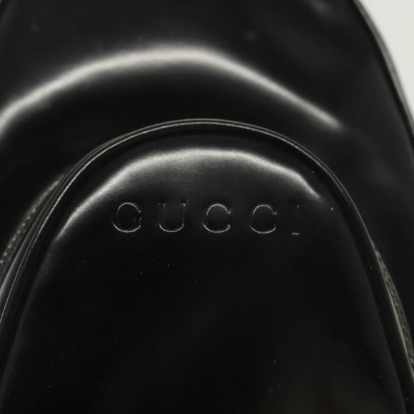 GUCCI Bamboo Body Bag Patent leather Black Silver 003 3444 0127 Auth ep10361