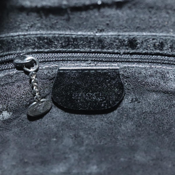 GUCCI Bamboo Body Bag Patent leather Black Silver 003 3444 0127 Auth ep10361