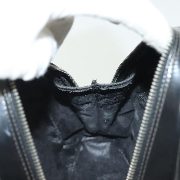 GUCCI Bamboo Body Bag Patent leather Black Silver 003 3444 0127 Auth ep10361