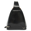 GUCCI Bamboo Body Bag Patent leather Black Silver 003 3444 0127 Auth ep10361-2