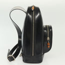 GUCCI Bamboo Body Bag Patent leather Black Silver 003 3444 0127 Auth ep10361-4