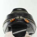 GUCCI Bamboo Body Bag Patent leather Black Silver 003 3444 0127 Auth ep10361-6