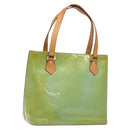 LOUIS VUITTON Monogram Vernis Houston Hand Bag Baby Blue M91005 LV Auth ep10362-1