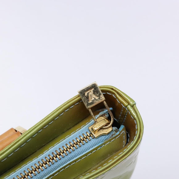 LOUIS VUITTON Monogram Vernis Houston Hand Bag Baby Blue M91005 LV Auth ep10362