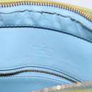 LOUIS VUITTON Monogram Vernis Houston Hand Bag Baby Blue M91005 LV Auth ep10362-19