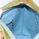 LOUIS VUITTON Monogram Vernis Houston Hand Bag Baby Blue M91005 LV Auth ep10362-20