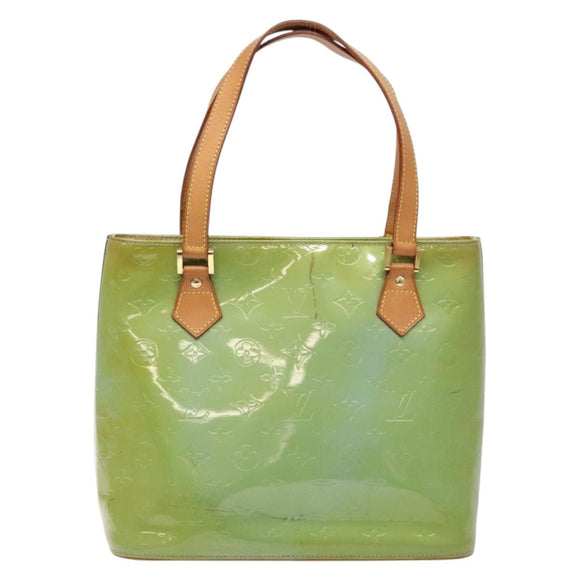 LOUIS VUITTON Monogram Vernis Houston Hand Bag Baby Blue M91005 LV Auth ep10362