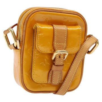 LOUIS VUITTON Monogram Vernis Christie PM Shoulder Bag Jaune M91110 Auth ep10365