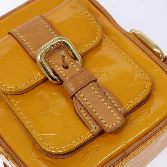 LOUIS VUITTON Monogram Vernis Christie PM Shoulder Bag Jaune M91110 Auth ep10365