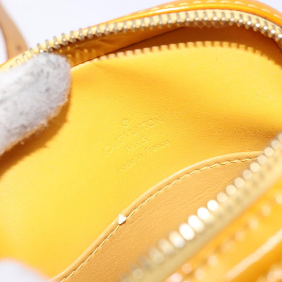 LOUIS VUITTON Monogram Vernis Christie PM Shoulder Bag Jaune M91110 Auth ep10365
