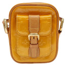 LOUIS VUITTON Monogram Vernis Christie PM Shoulder Bag Jaune M91110 Auth ep10365-13